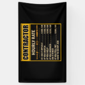 Handyman Price Chart Contractor Hourly Rate Labor 横断幕 (縦)