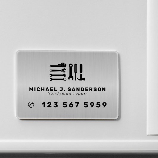 Handyman professional repair services metal マグネット