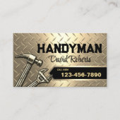 Handyman Repair & Maintenance Service Modern Gold 名刺 (正面)