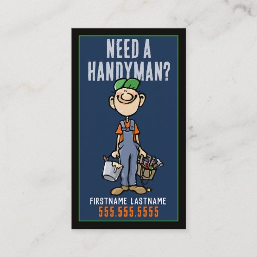 Handyman Repairman Odd Jobs Promotion 名刺 (正面)