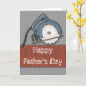 Handyman Saw ::父空白のの日のグリーティングカード カード (黄色い花)