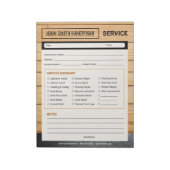 Handyman Service Call Home Repair Form ノートパッド (回転)