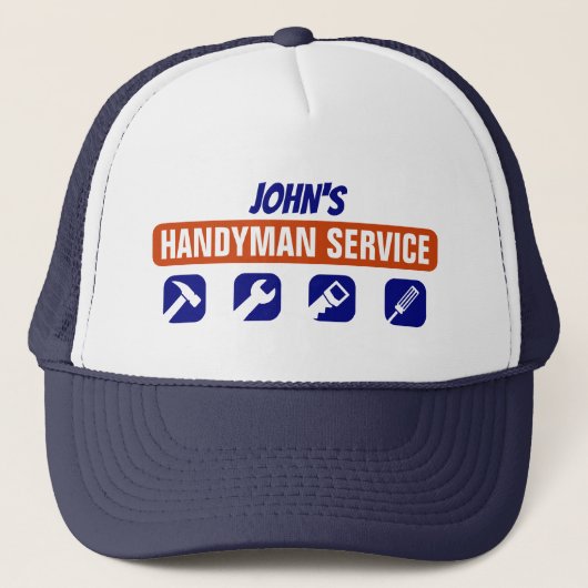 Handyman Service Trucker Hat キャップ (正面)