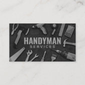 Handyman servicesグレースケールツールグランジ 名刺 (正面)