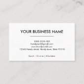 Handyman Servicesミニマルツールの保守 名刺 (裏面)