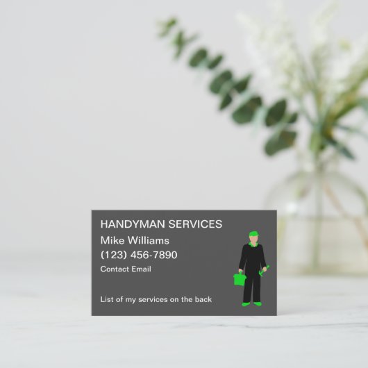 Handyman Services名刺リスト 名刺 (スタンド正面)