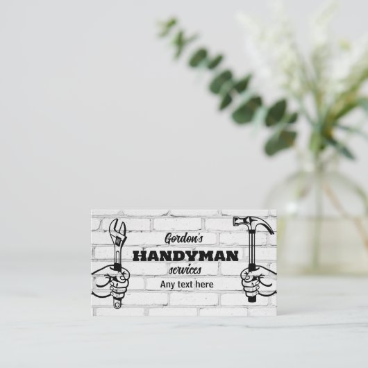 Handyman Services名刺 名刺 (スタンド正面)