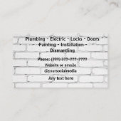 Handyman Services名刺 名刺 (裏面)