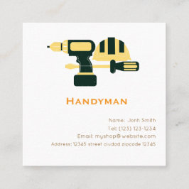 handyman services editable   business card 予約カード