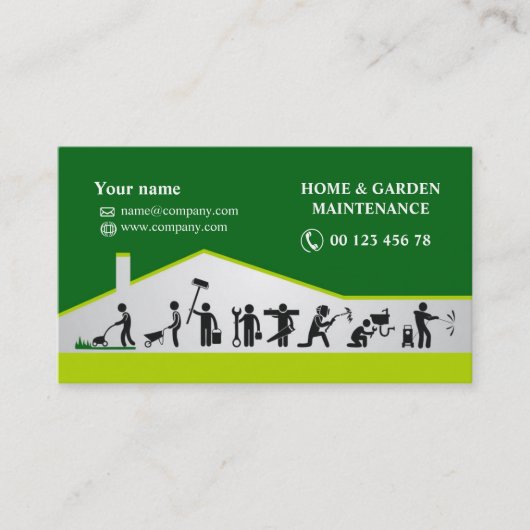 Handyman services, home maintenance business card 名刺 (正面)