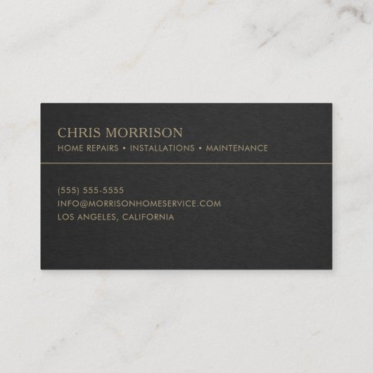 Handyman Services Professional  名刺 (裏面)