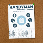 Handyman Services Tear-Off Tabs Flyer チラシ