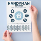 Handyman Services Tear-Off Tabs Flyer チラシ (手)