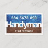 Handyman Signage Dirty Wall Wood Layer 名刺 (正面)