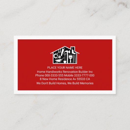 Handyman Signage Frame Builder  名刺 (裏面)