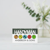 Handyman Signage On Dirty Walls 名刺 (スタンド正面)