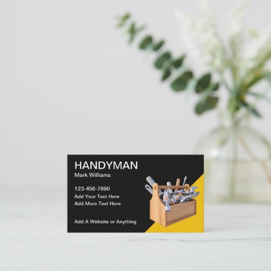 Handyman Toolboxはっきりした名刺 名刺 (スタンド正面)