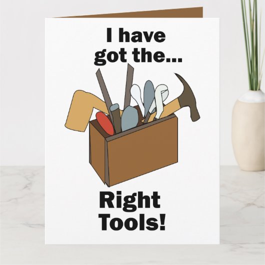Handyman Toolbox I Have Got Right Tools  カード (正面)