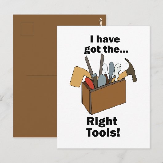 Handyman Toolbox I Have Got Right Tools  ポストカード (正面/裏面)