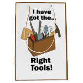 Handyman Toolbox I Have Got Right Tools  ミディアムペーパーバッグ (正面)