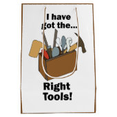 Handyman Toolbox I Have Got Right Tools  ミディアムペーパーバッグ (裏面)