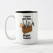 Handyman Toolbox I Have Got Right Tools Handyman ツートーンマグカップ (左)