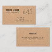 Handyman Toolsテクスチャ名刺 名刺 (正面/裏面)