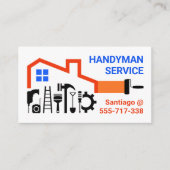 Handyman Toolsホームフレーム建物 名刺 (正面)