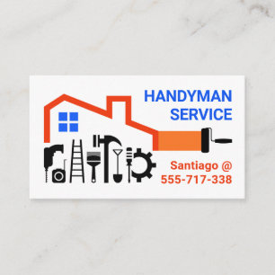 Handyman Toolsホームフレーム建物 名刺