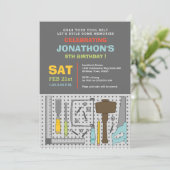 Handyman Tools誕生日パーティーの招待 招待状 (スタンド正面)