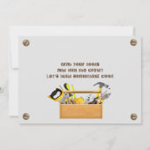 Handyman Tools and Gadgets誕生日パーティー 招待状 (裏面)