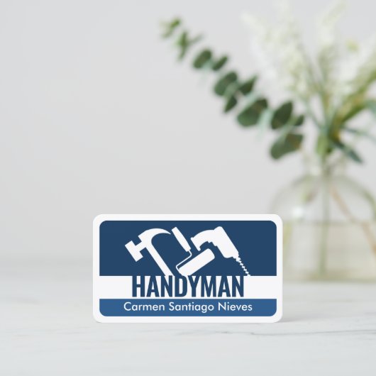 Handyman Tools Blue Layers 名刺 (スタンド正面)