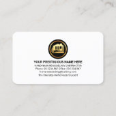 Handyman Tools Brown Layersリフォーム 名刺 (裏面)