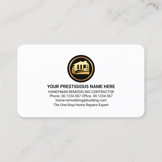 Handyman Tools Brown Layersリフォーム 名刺 (裏面)