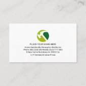 Handyman Tools Building Roof 名刺 (裏面)