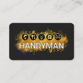 Handyman Tools Gold Paint Splatter 名刺 (正面)