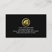 Handyman Tools Icon On Silver Hammer 名刺 (裏面)