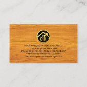 Handyman Tools Icon On Timber 名刺 (裏面)
