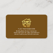 Handyman Tools Icon On Timber Wood Grain 名刺 (裏面)