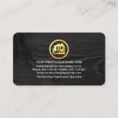 Handyman Tools In Gold Building Frame 名刺 (裏面)