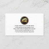 Handyman Tools In Red Rooftop Building Frame 名刺 (裏面)