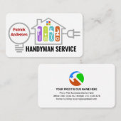 Handyman Tools Inside Home Electrical Wiring 名刺 (正面/裏面)