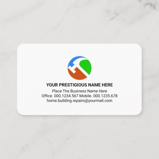 Handyman Tools Inside Home Electrical Wiring 名刺 (裏面)