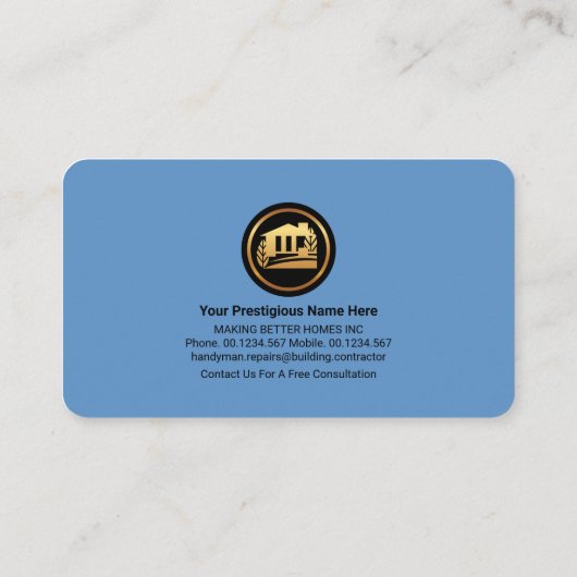 Handyman Tools Landscapeフレーム 名刺 (裏面)