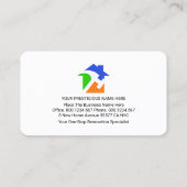 Handyman Tools On Bricks Gold Line 名刺 (裏面)