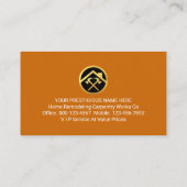 Handyman Tools On Brown Border 名刺 (裏面)