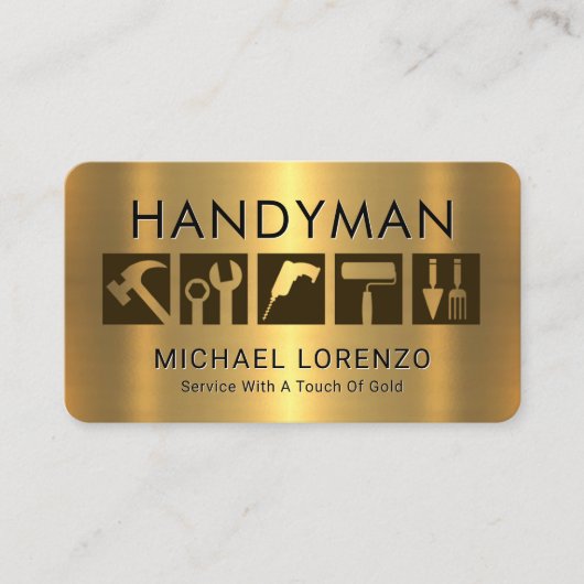 Handyman Tools On Gold 名刺 (正面)