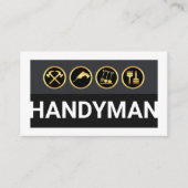 Handyman Tools On White Border 名刺 (正面)