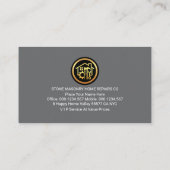 Handyman Tools On Wood Stone Wall 名刺 (裏面)