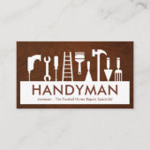 Handyman Tools Silhouette Placard 名刺 (正面)